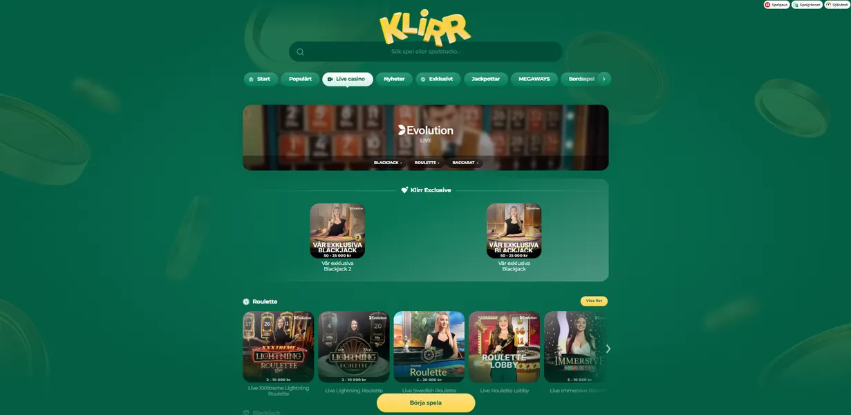 Populära no account-casinon i Sverige